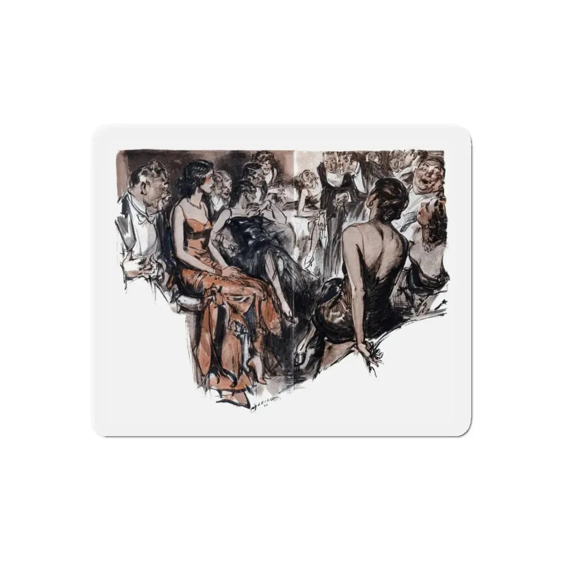 Sense of Humor (1), Cosmopolitan, October 1930 (Magazine Illustration) Refrigerator Magnet 5 Inch Die-Cut - The Sticker Space