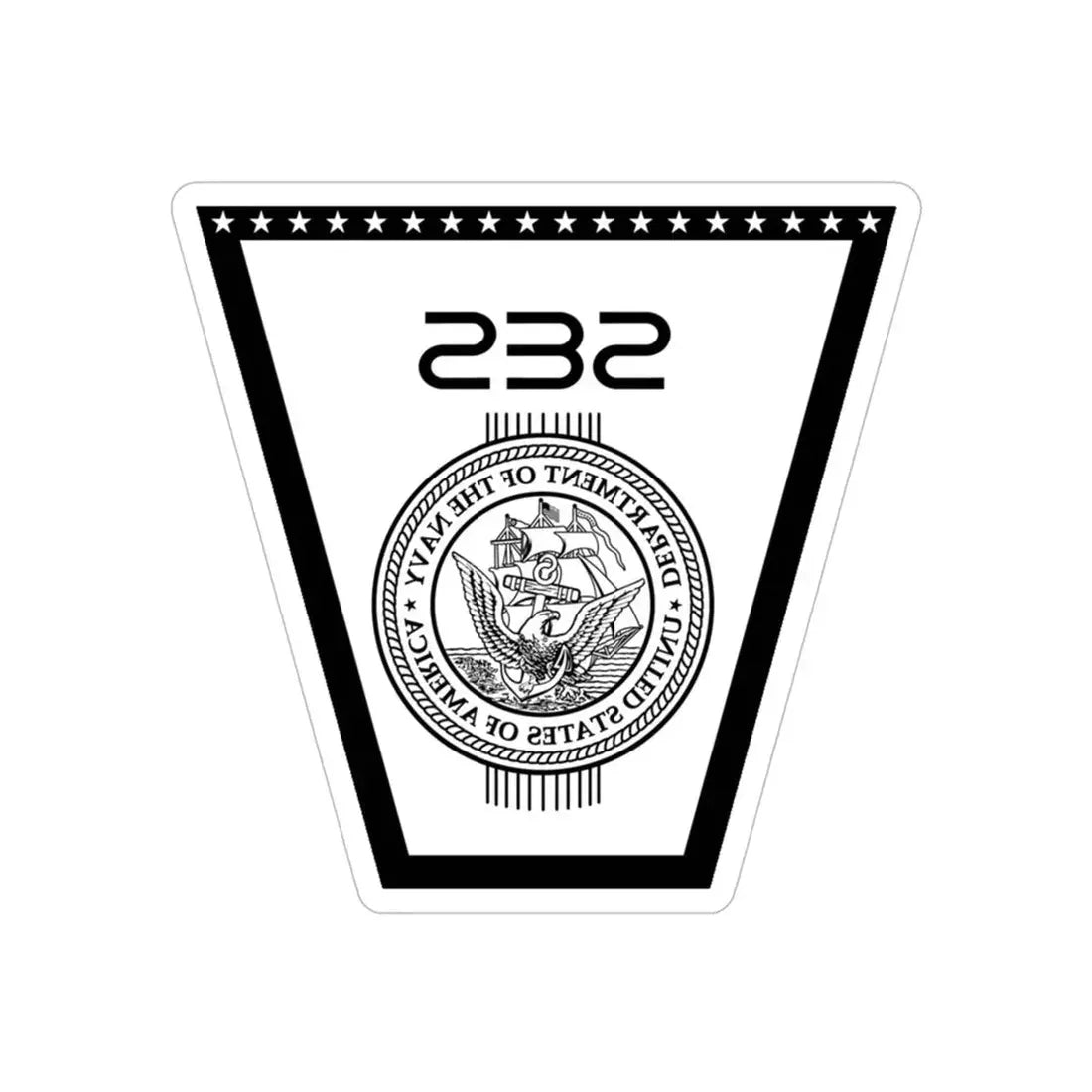 SES (U.S. Navy) REVERSE PRINT Transparent Die-Cut STICKER 5 Inch Die-Cut Transparent - The Sticker Space