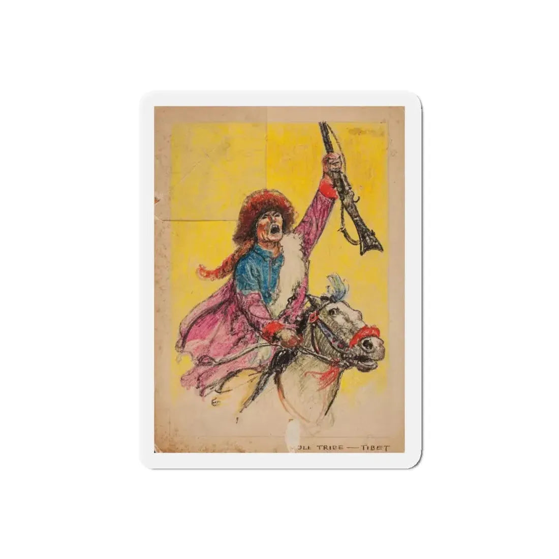 Set of six story illustrations (1) (Magazine Illustration) Refrigerator Magnet 5 Inch Die-Cut - The Sticker Space