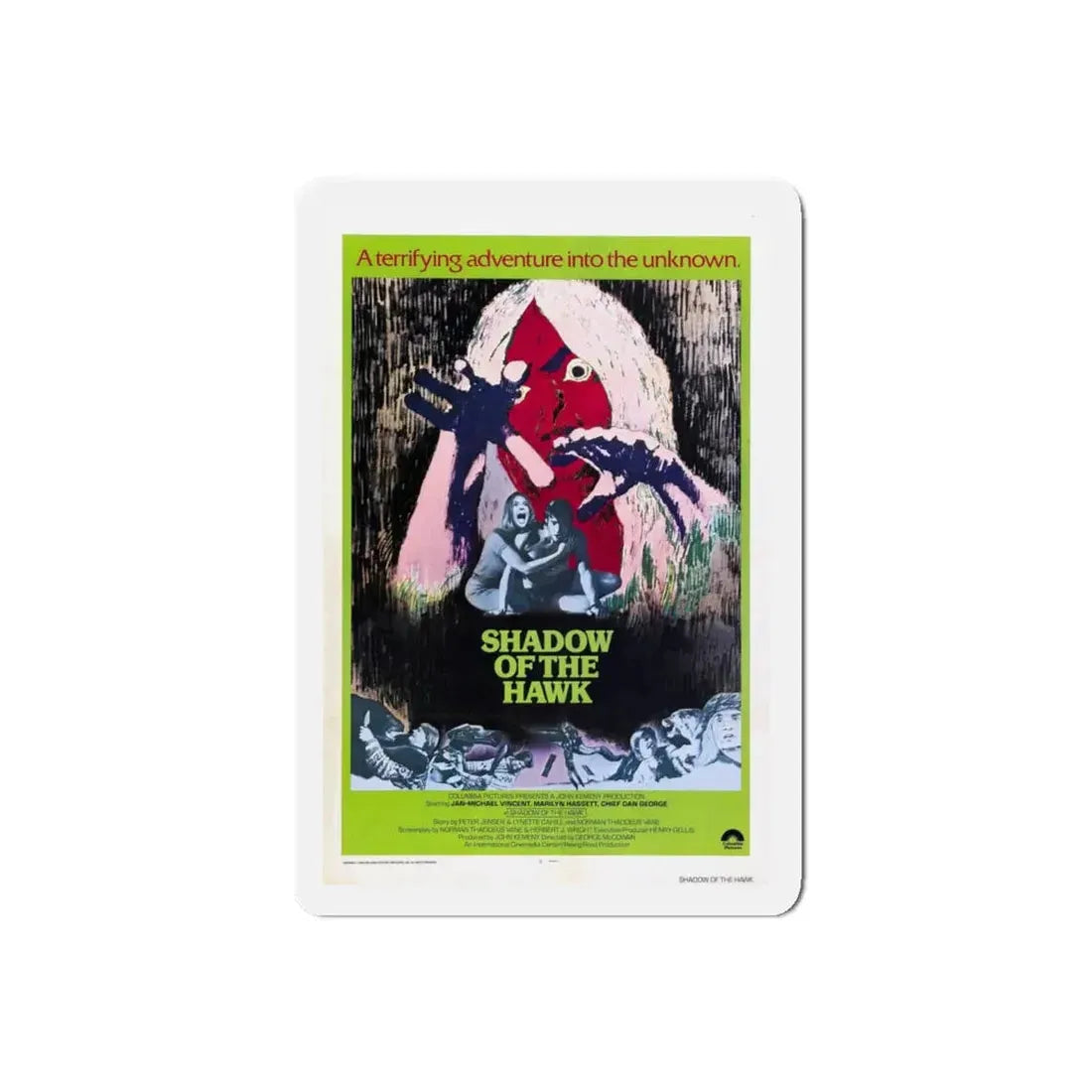 SHADOW OF THE HAWK 1976 Movie Poster - Refrigerator Magnet 5 Inch Die-Cut - The Sticker Space