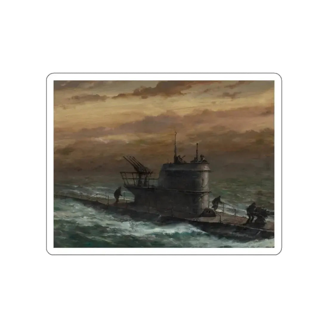 Sharks and Little Fishes (Magazine Illustration) STICKER Vinyl Die-Cut Decal White Die-Cut 6 Inch - The Sticker Space