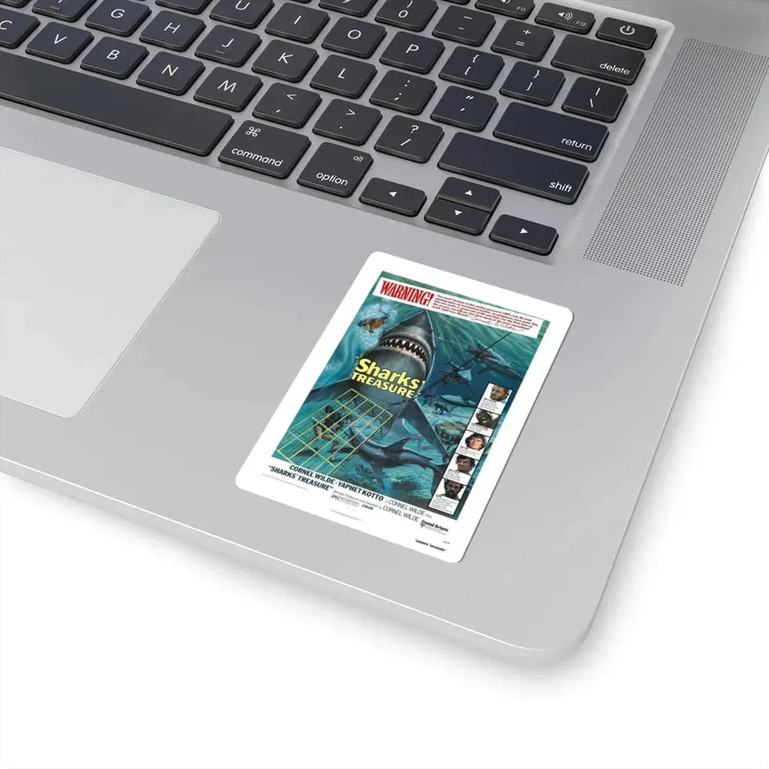 SHARKS TREASURE 1975 Movie Poster - STICKER Vinyl Kiss-Cut Decal - The Sticker Space