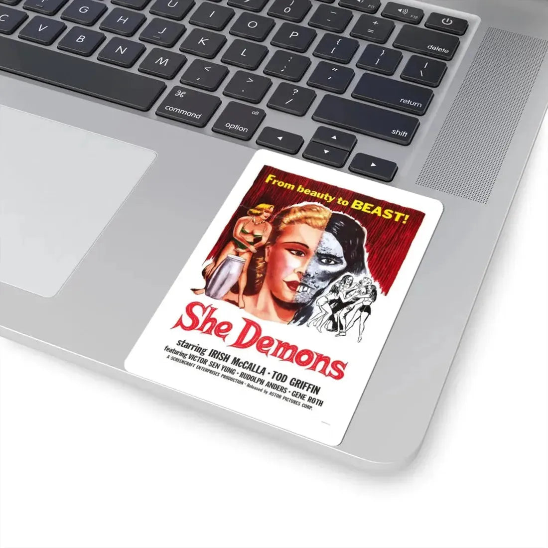 SHE DEMONS 1958 Movie Poster - STICKER Vinyl Kiss-Cut Decal - The Sticker Space