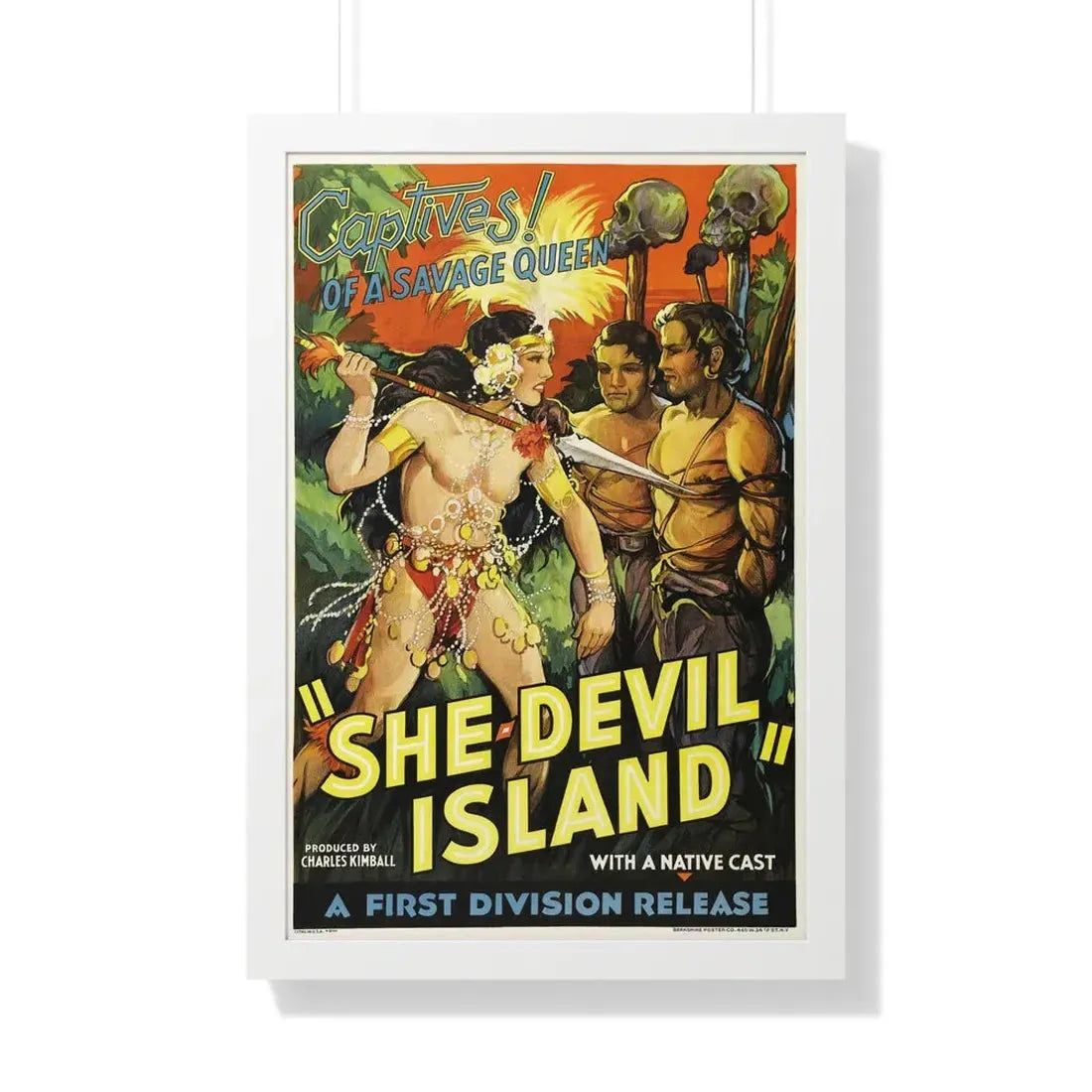 SHE-DEVIL ISLAND (2) - Framed Movie Poster 20" x 30" White - The Sticker Space
