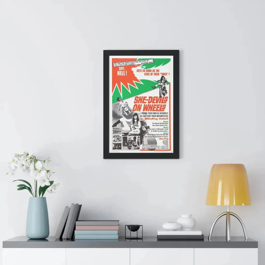 SHE DEVILS ON WHEELS 1968 - Framed Movie Poster - The Sticker Space