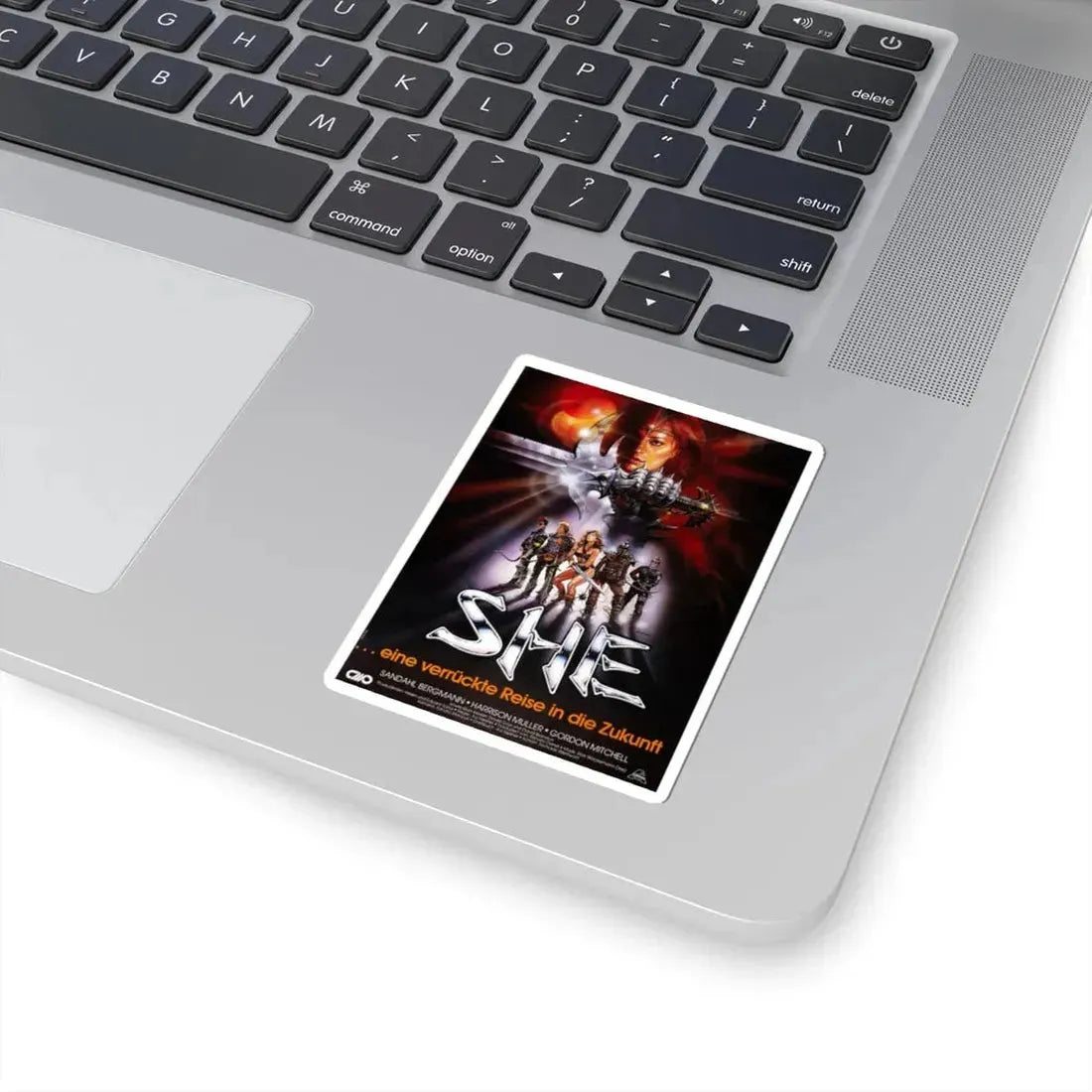 SHE (GERMAN) 1984 Movie Poster - STICKER Vinyl Kiss-Cut Decal - The Sticker Space