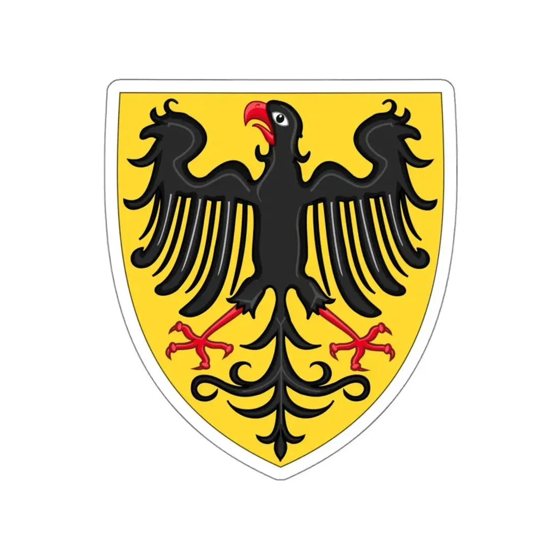 Shield and Coat of Arms of the Holy Roman Emperor (c.1300-c.1400) STICKER Vinyl Die-Cut Decal 6 Inch - The Sticker Space