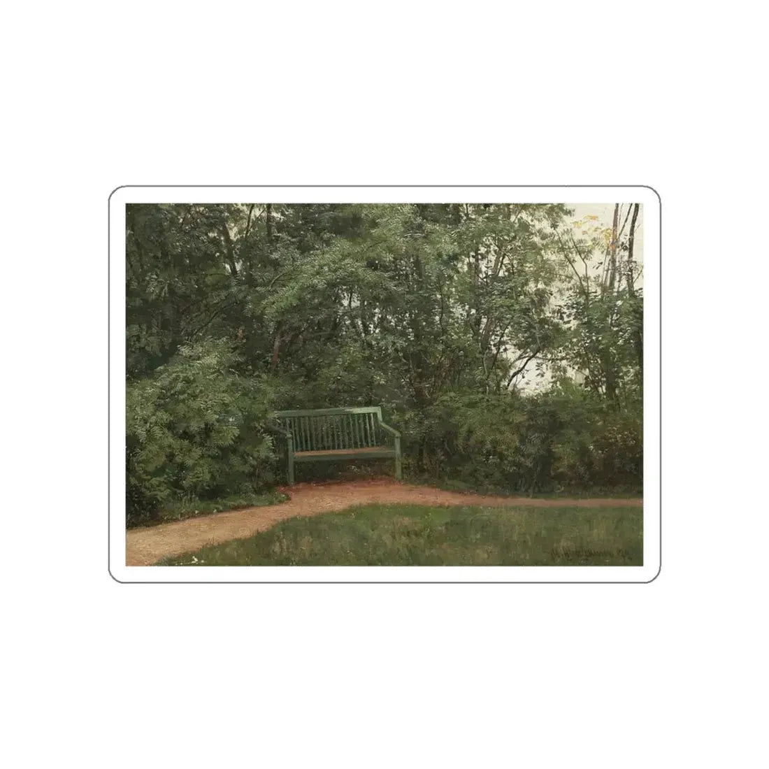 SHISKIN, Ivan Ivanovich - bench in the alley 1872 (Artwork) STICKER Vinyl Die-Cut Decal White Die-Cut 6 Inch - The Sticker Space