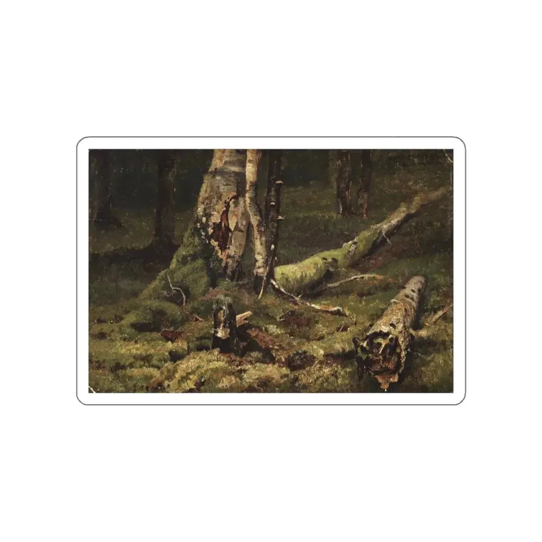 SHISKIN, Ivan Ivanovich - Deadwood. Bialowieza Forest. 1892 (Artwork) STICKER Vinyl Die-Cut Decal - The Sticker Space