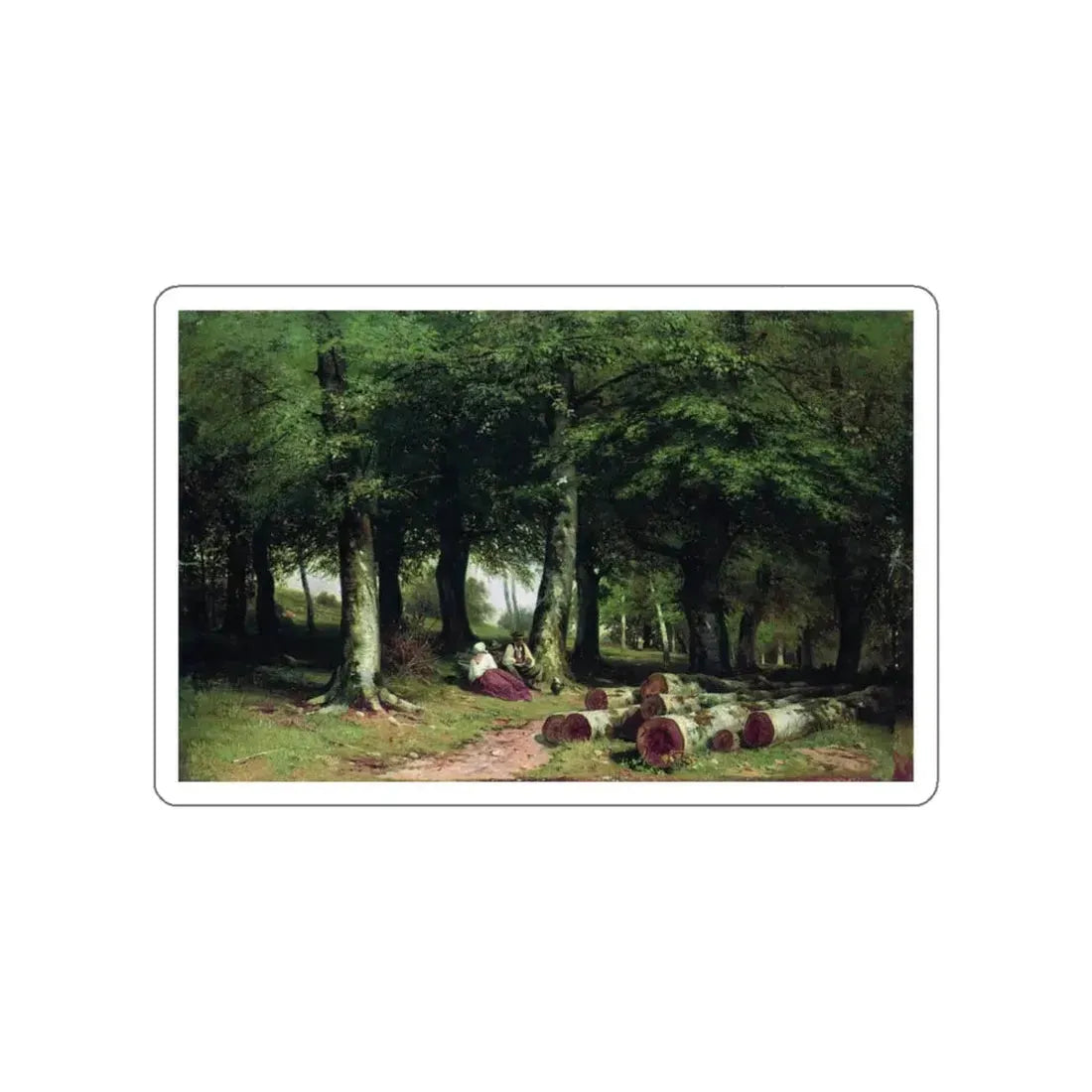 SHISKIN, Ivan Ivanovich - In the Grove 1869 (Artwork) STICKER Vinyl Die-Cut Decal White Die-Cut 6 Inch - The Sticker Space