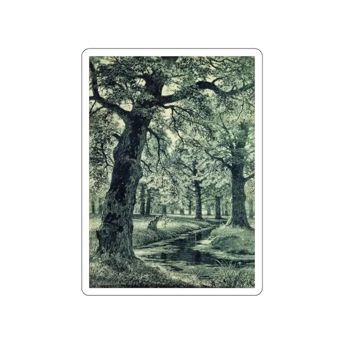 SHISKIN, Ivan Ivanovich - oak grove. 1893 (Artwork) STICKER Vinyl Die-Cut Decal - The Sticker Space