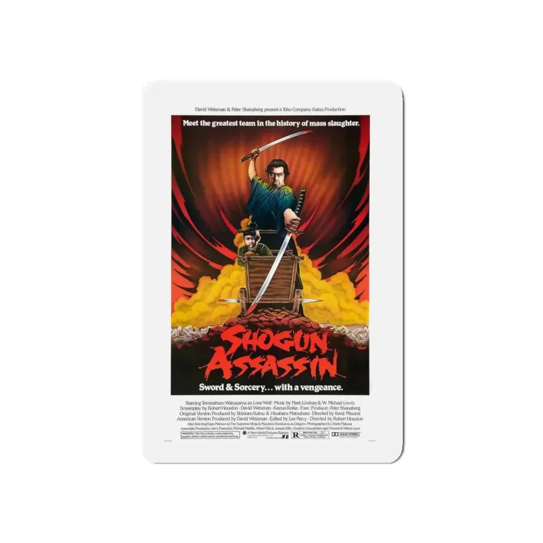 SHOGUN ASSASSIN 1980 Movie Poster - Refrigerator Magnet 5 Inch - The Sticker Space