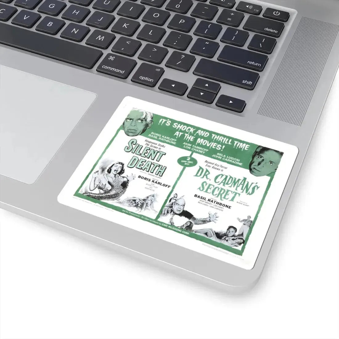 SILENT DEATH + DR.CADMAN'S SECRET (THE BLACK SLEEP) 1956 Movie Poster - STICKER Vinyl Kiss-Cut Decal - The Sticker Space