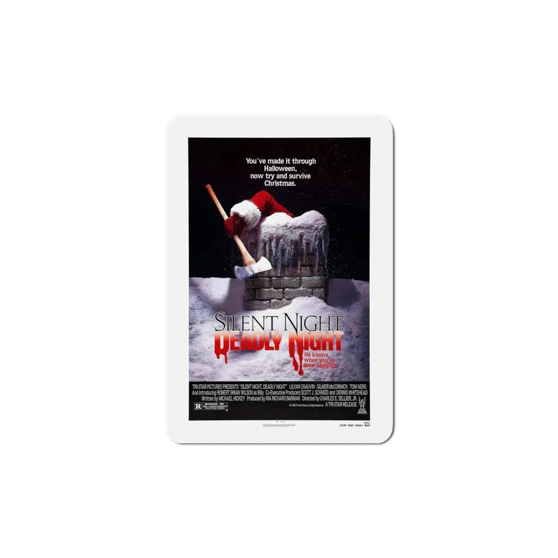 Silent Night, Deadly Night 1984 Movie Poster Refrigerator Magnet 6 Inch - The Sticker Space