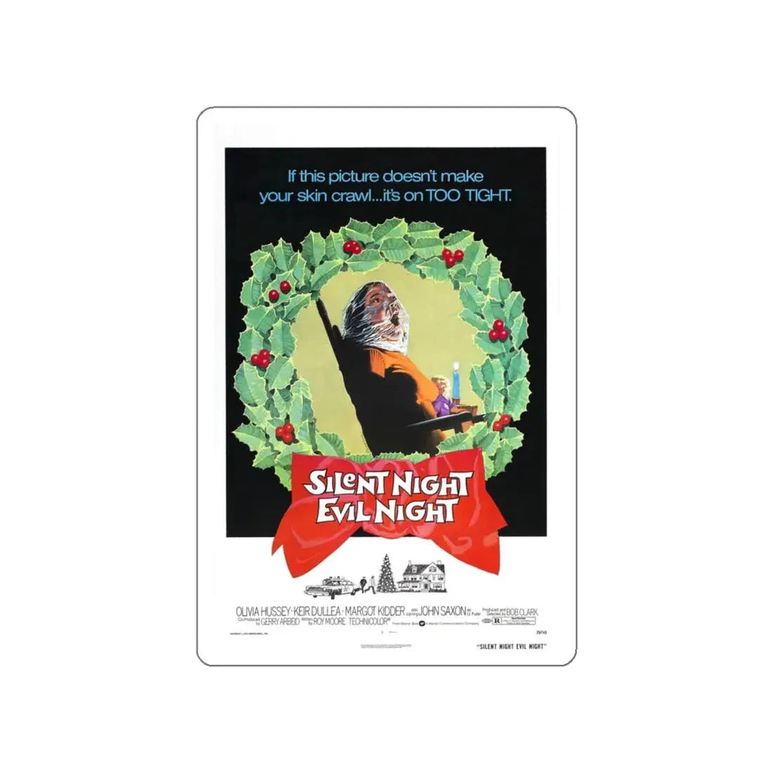 SILENT NIGHT, EVIL NIGHT (BLACK CHRISTMAS) 1974 Movie Poster STICKER Vinyl Die-Cut Decal 5 Inch - The Sticker Space