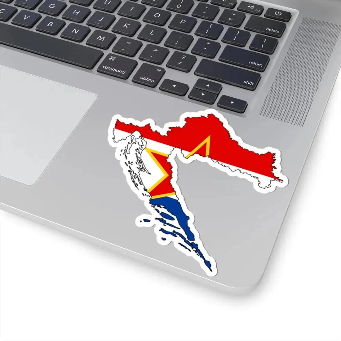 Silhouette of the Socialist Republic of Croatia (Croatia) STICKER Vinyl Kiss-Cut Decal - The Sticker Space