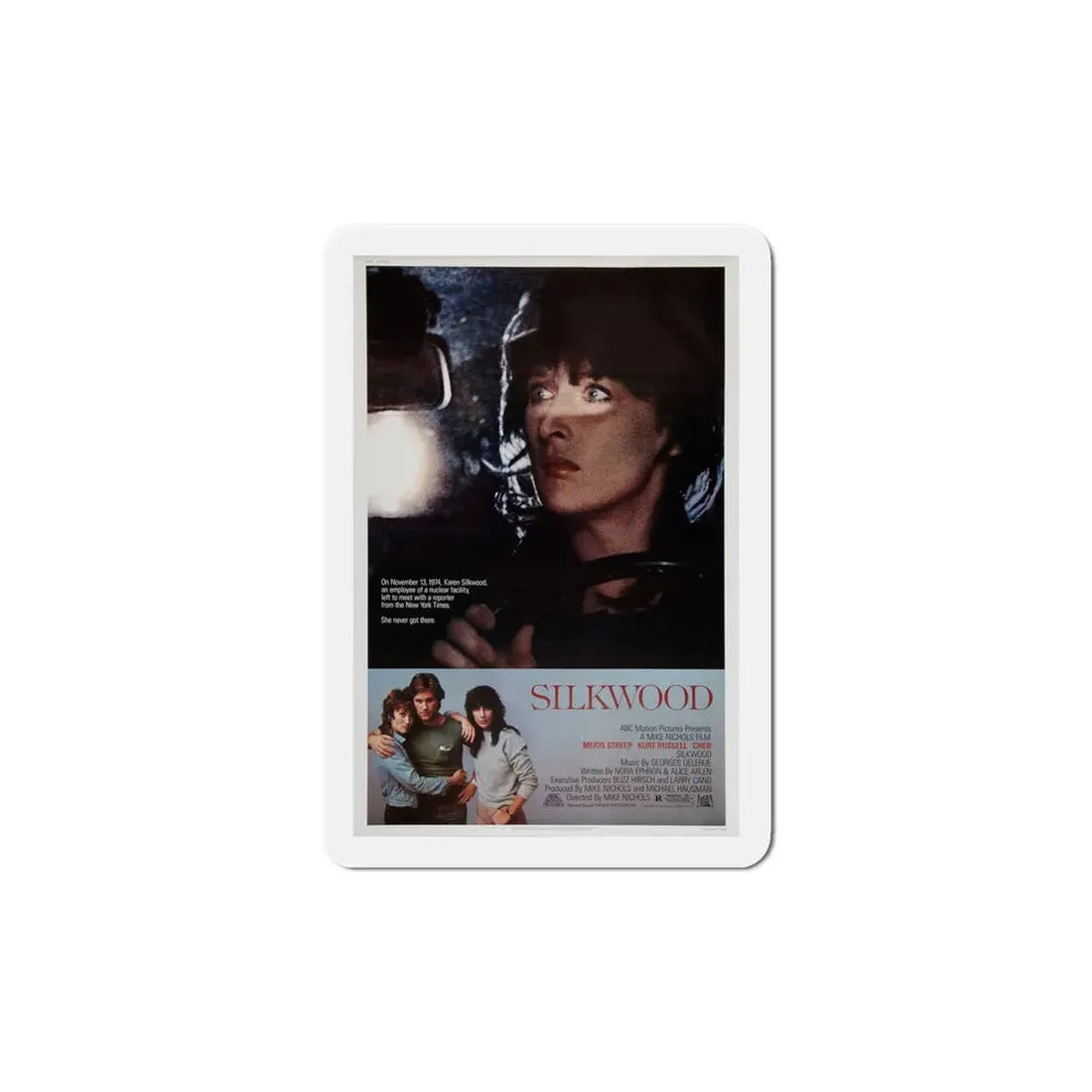 Silkwood 1983 Movie Poster Refrigerator Magnet 6 Inch - The Sticker Space