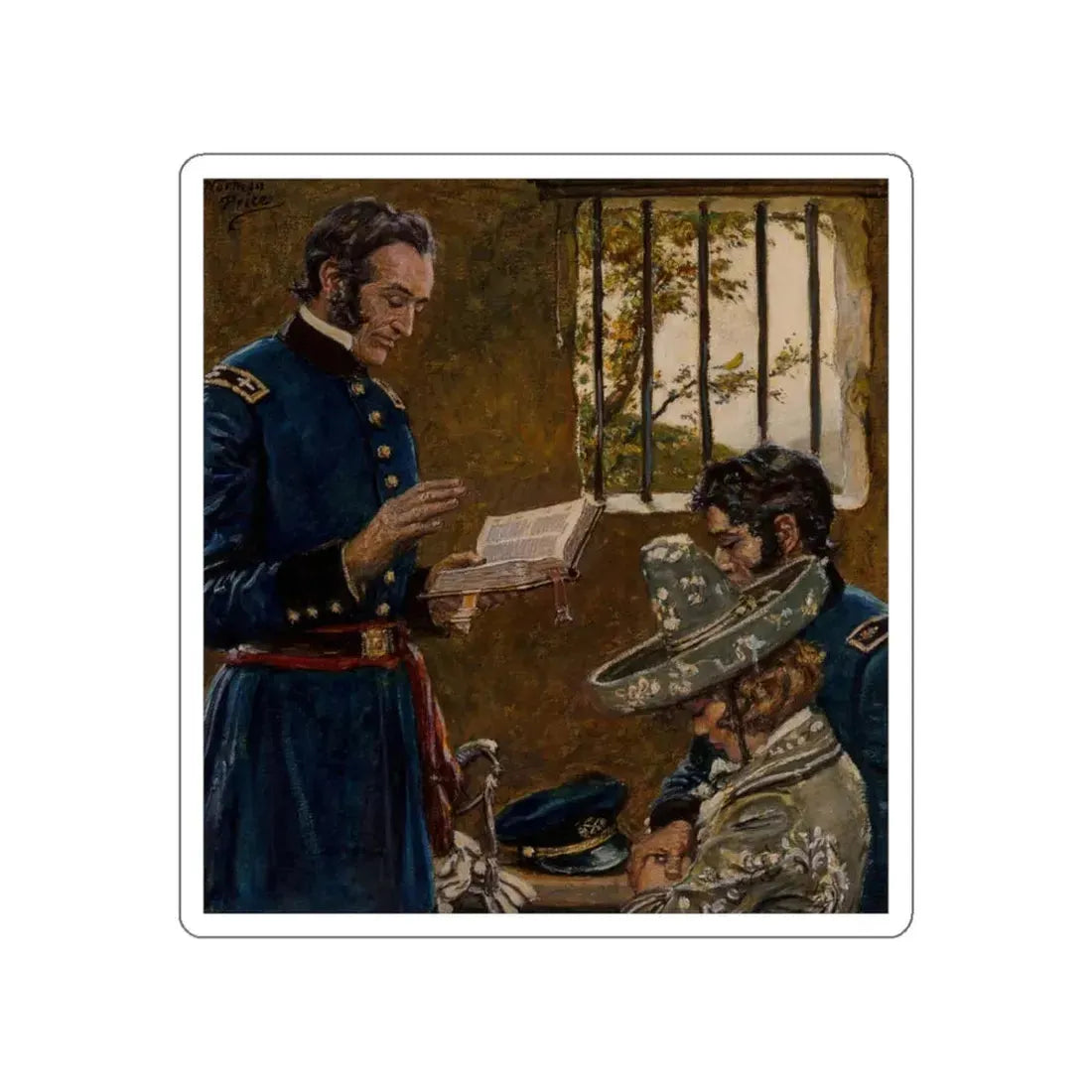 Silver Knees, Liberty magazine interior illustration, Spring 1931 (Magazine Illustration) STICKER Vinyl Die-Cut Decal White Die-Cut 6 Inch - The Sticker Space