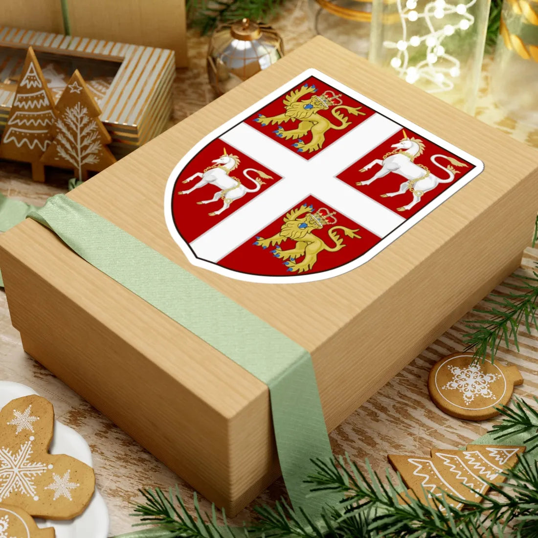 Simple arms of Newfoundland and Labrador (Canada) (Coat of Arms) STICKER Vinyl Kiss-Cut Decal - The Sticker Space