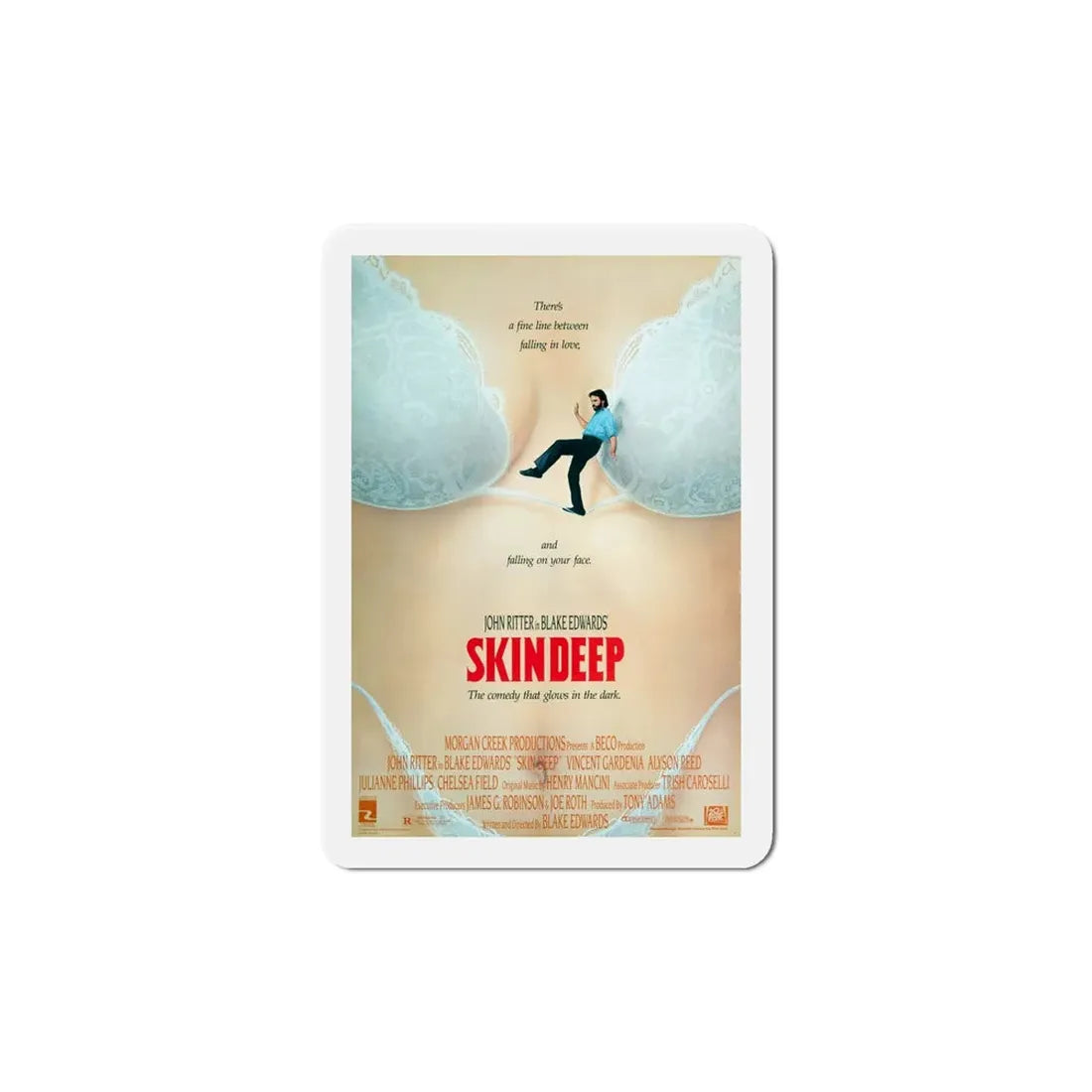 Skin Deep 1989 Movie Poster Refrigerator Magnet 6 Inch - The Sticker Space