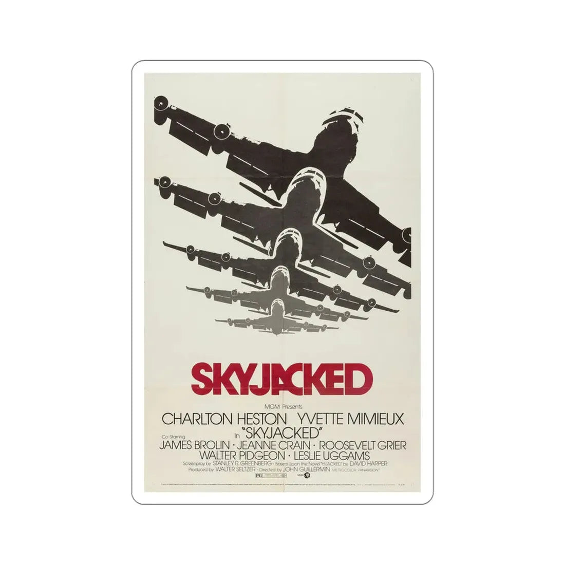 Skyjacked 1972 Movie Poster STICKER Vinyl Die-Cut Decal 5 Inch - The Sticker Space