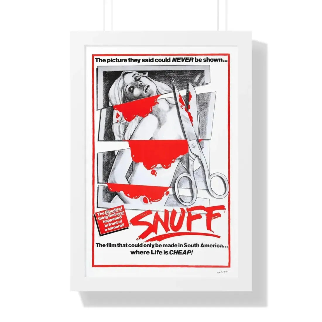 SNUFF 1976 - Framed Movie Poster - The Sticker Space