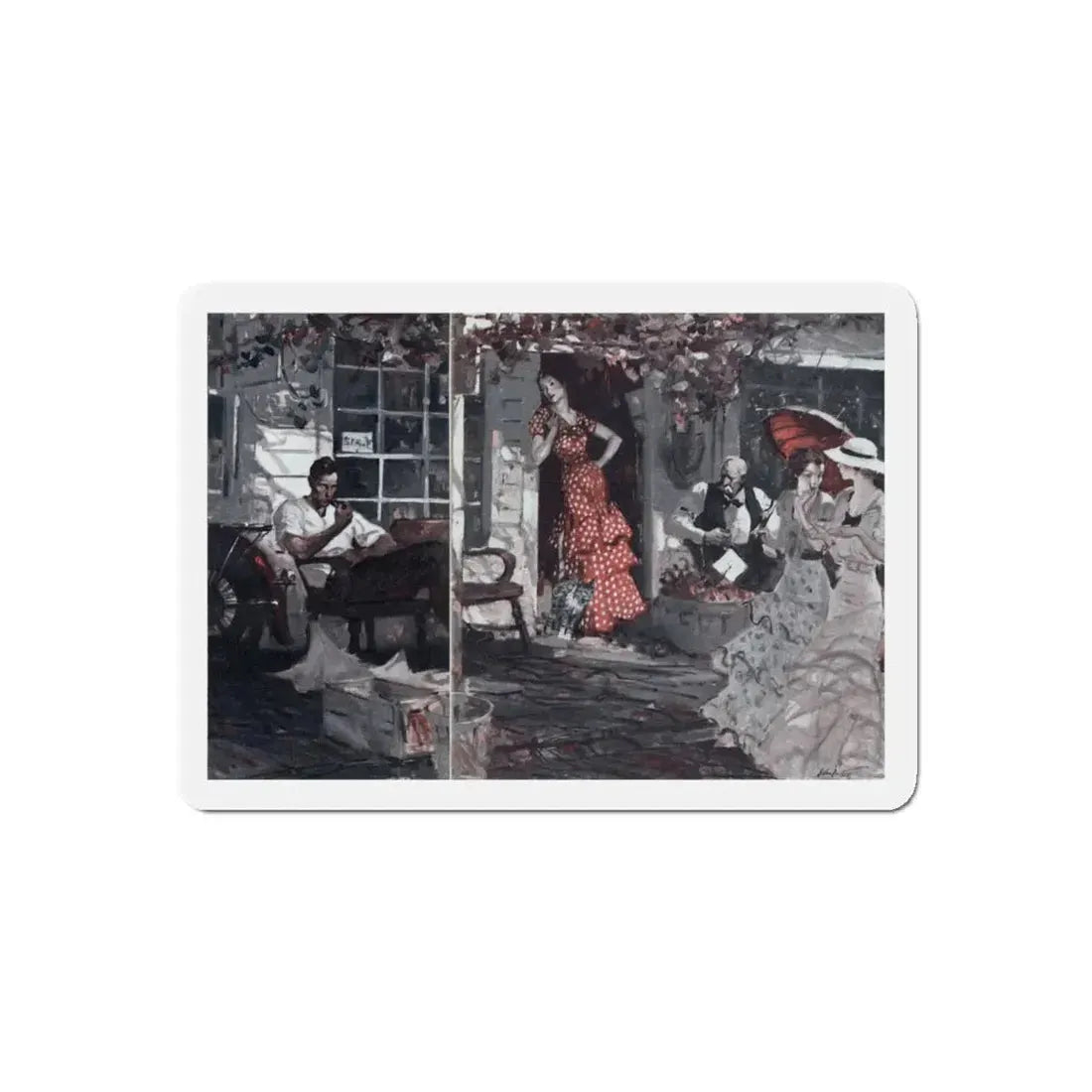 So Clyde Was Born (2), Redbook, July 1935 (Magazine Illustration) Refrigerator Magnet 5 Inch Die-Cut - The Sticker Space