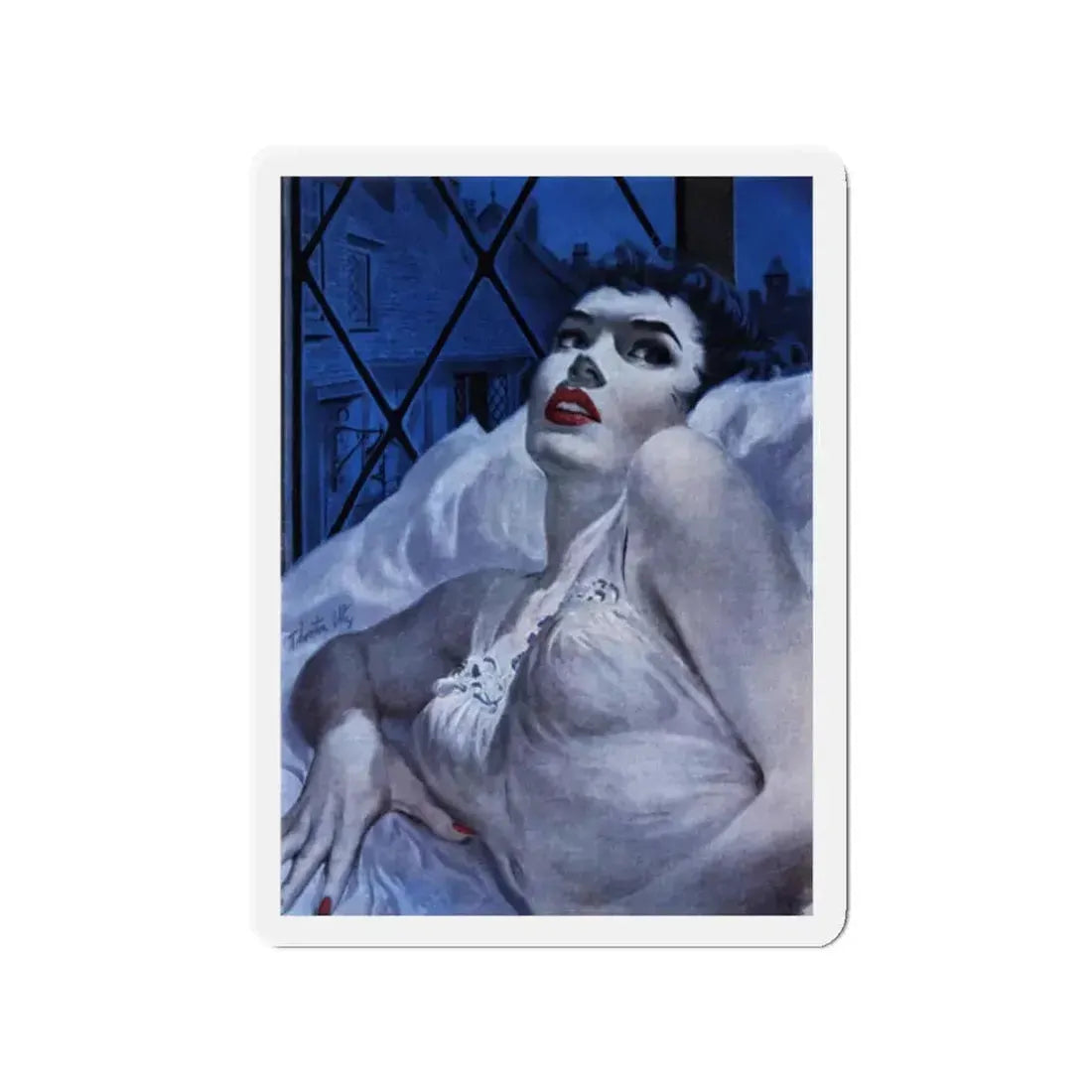 So Soon to Die (1), Cosmopolitan, August 1955 (Magazine Illustration) Refrigerator Magnet - The Sticker Space