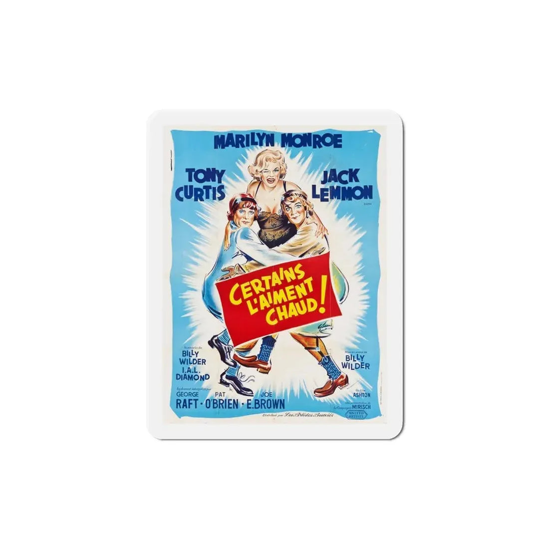 Some Like it Hot 1959 Movie Poster Refrigerator Magnet 6 Inch - The Sticker Space