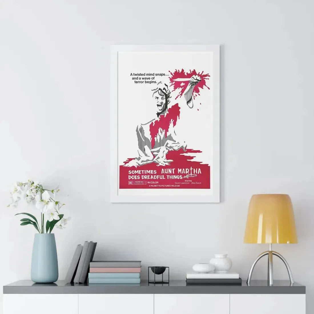 SOMETIMES AUNT MARTHA DOES DREADFUL THINGS 1971 - Framed Movie Poster - The Sticker Space