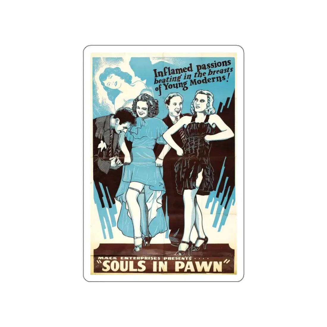 SOULS IN PAWN 1940 Movie Poster STICKER Vinyl Die-Cut Decal 5 Inch - The Sticker Space