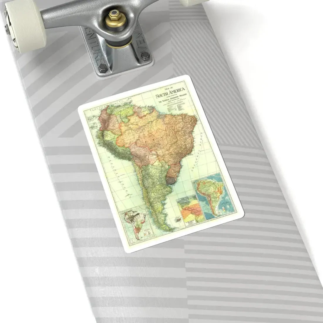 South America (1921) (Map) STICKER Vinyl Kiss-Cut Decal - The Sticker Space
