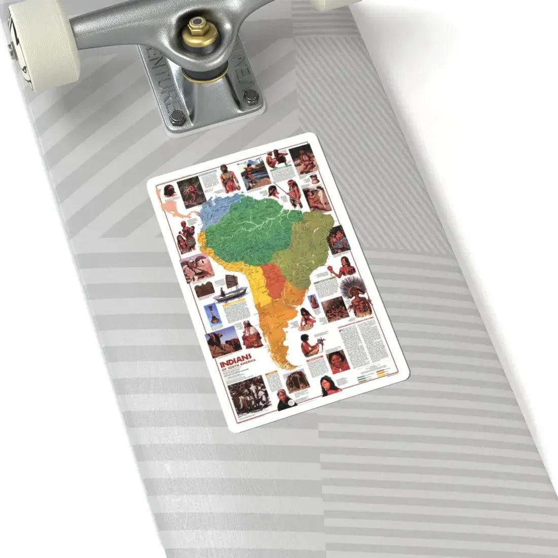 South America - Indians of (1982) (Map) STICKER Vinyl Kiss-Cut Decal - The Sticker Space