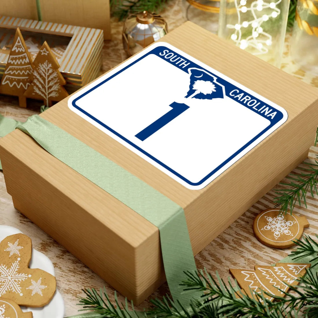 South Carolina 1 (South Carolina) (Road Sign) STICKER Vinyl Kiss-Cut Decal - The Sticker Space