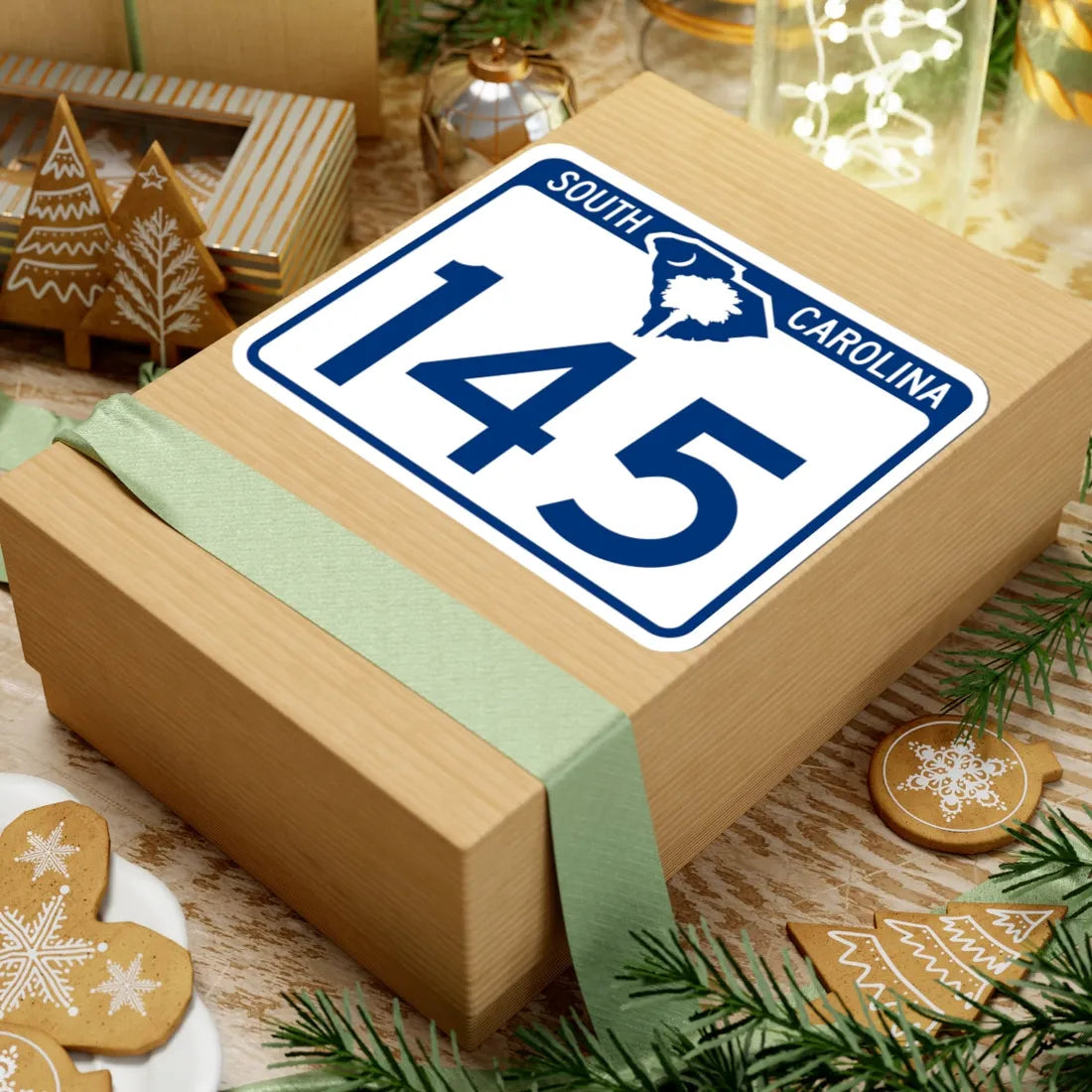 South Carolina 145 (South Carolina) (Road Sign) STICKER Vinyl Kiss-Cut Decal - The Sticker Space