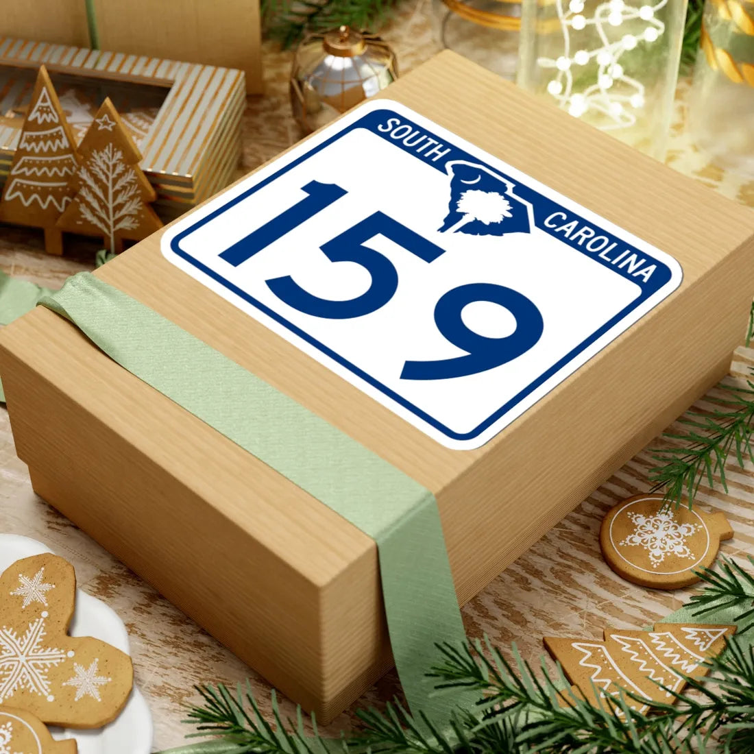 South Carolina 159 (South Carolina) (Road Sign) STICKER Vinyl Kiss-Cut Decal - The Sticker Space