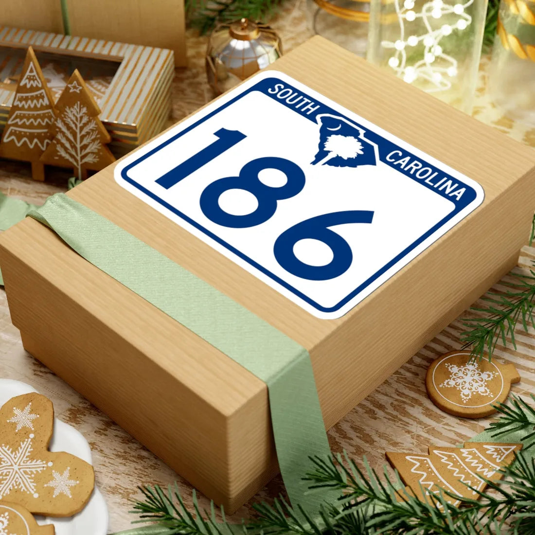 South Carolina 186 (South Carolina) (Road Sign) STICKER Vinyl Kiss-Cut Decal - The Sticker Space