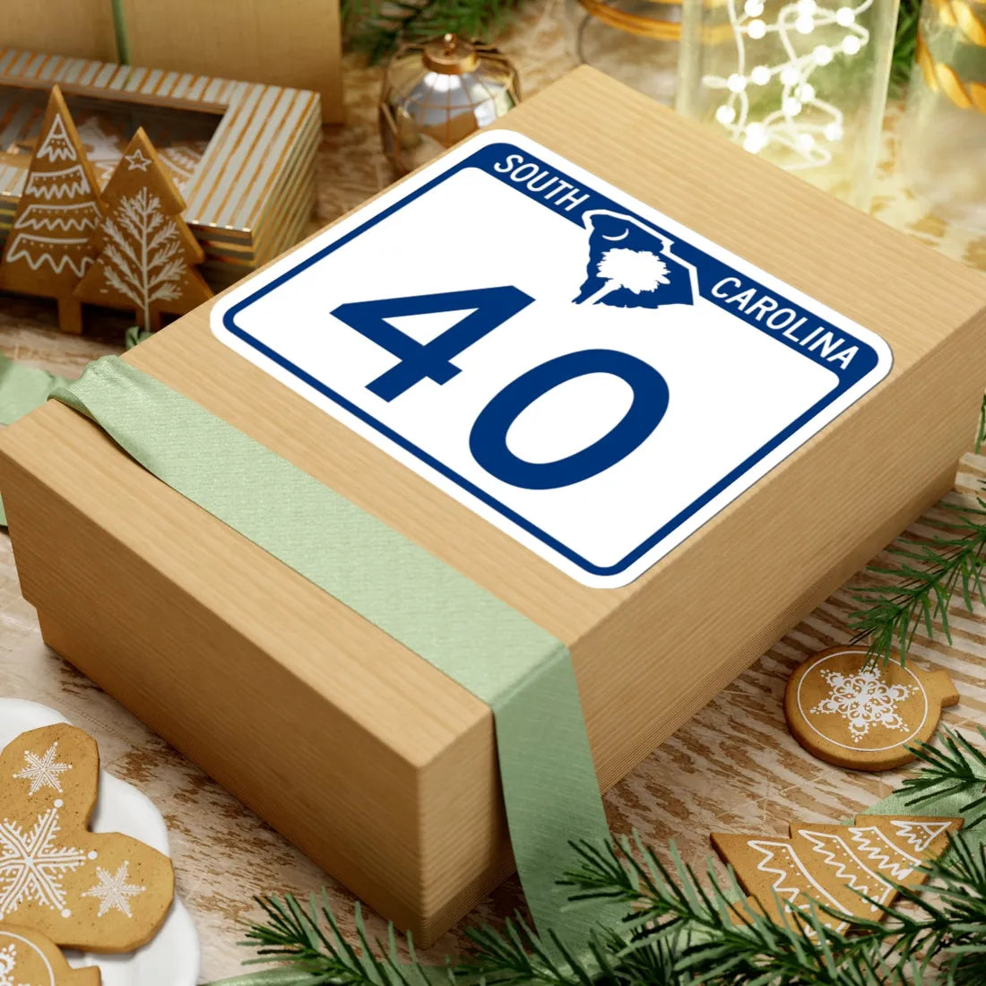 South Carolina 40 (South Carolina) (Road Sign) STICKER Vinyl Kiss-Cut Decal - The Sticker Space