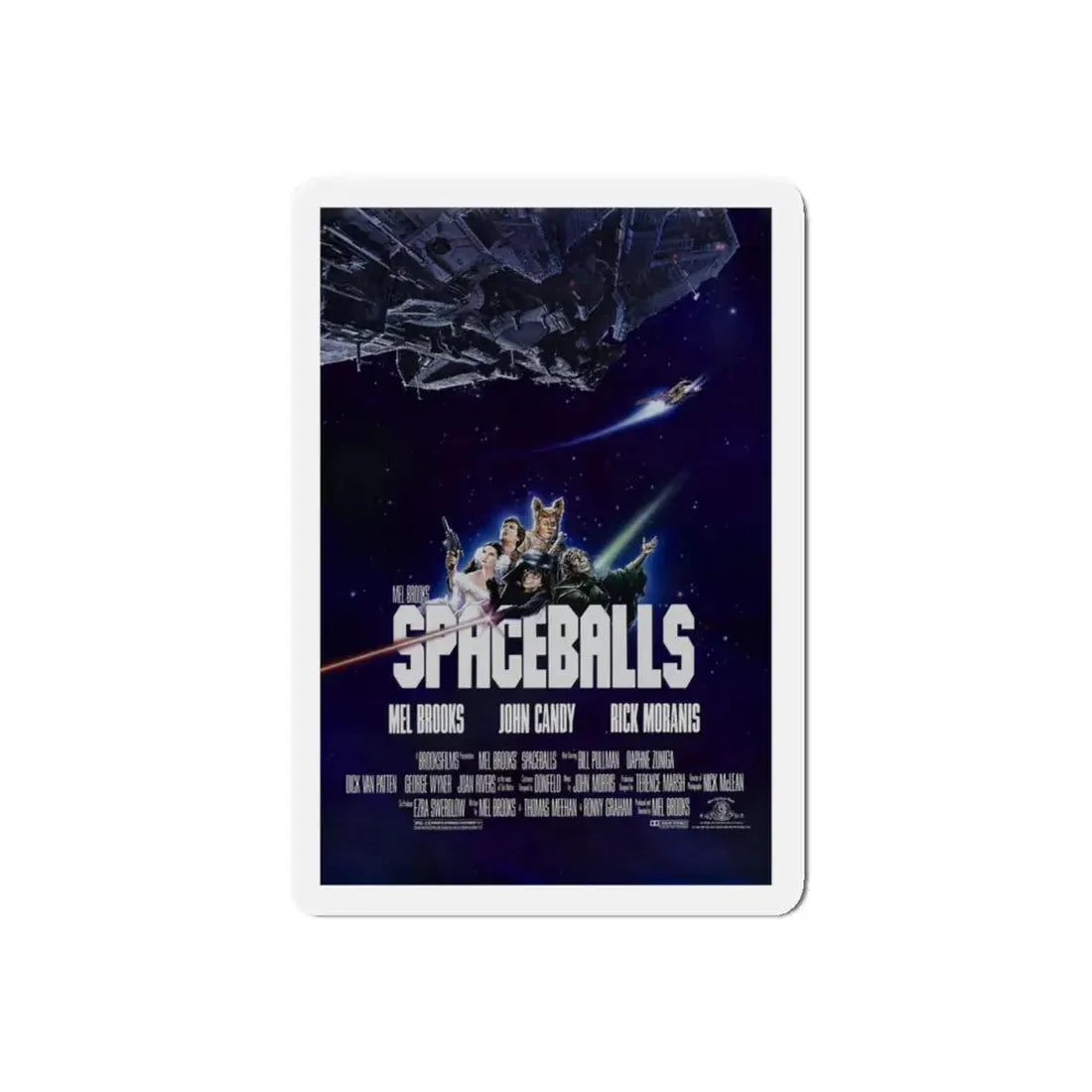 SPACEBALLS 1987 Movie Poster - Refrigerator Magnet 5 Inch Die-Cut - The Sticker Space