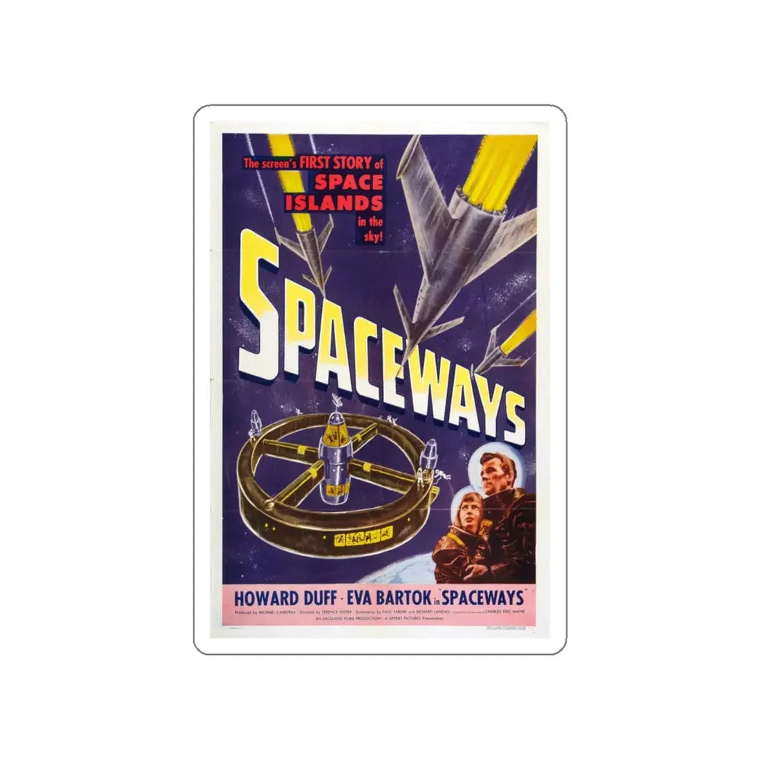 SPACEWAYS 1953 Movie Poster STICKER Vinyl Die-Cut Decal 5 Inch - The Sticker Space