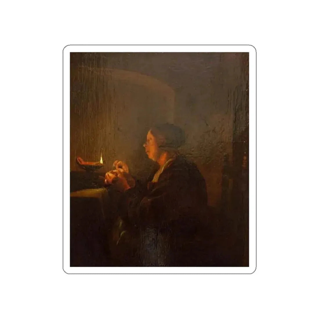 SPECKAERT, Hans - Woman by Candlelight (Artwork) STICKER Vinyl Die-Cut Decal - The Sticker Space