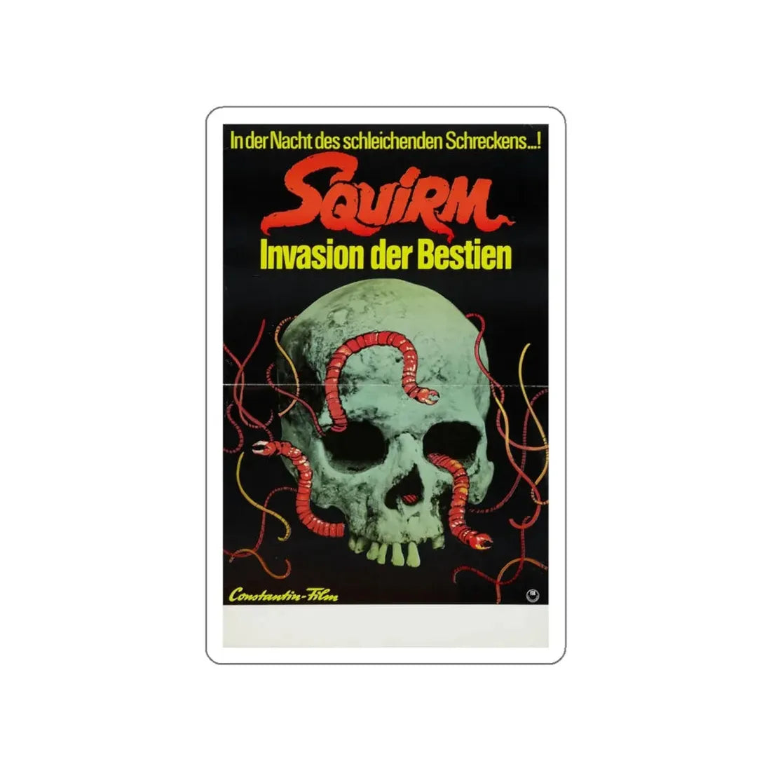 SQUIRM (GERMAN) 1976 Movie Poster STICKER Vinyl Die-Cut Decal 5 Inch - The Sticker Space