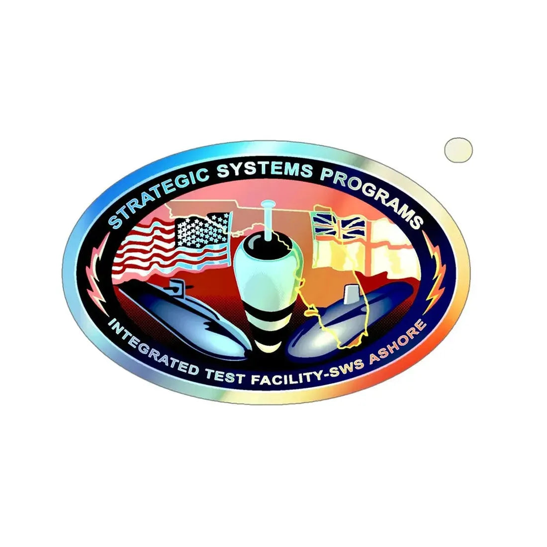 SSP ITFAC SWS Ashore (U.S. Navy) Holographic STICKER Die-Cut Vinyl Decal 5 Inch Holographic - The Sticker Space