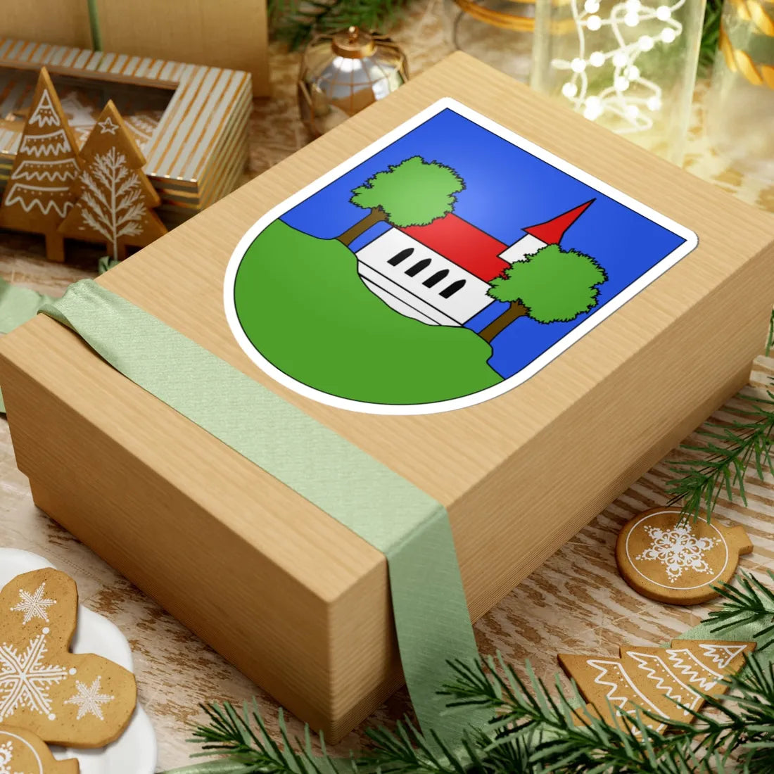 St. Silvester-coat of arms (Switzerland) (Coat of Arms) STICKER Vinyl Kiss-Cut Decal - The Sticker Space