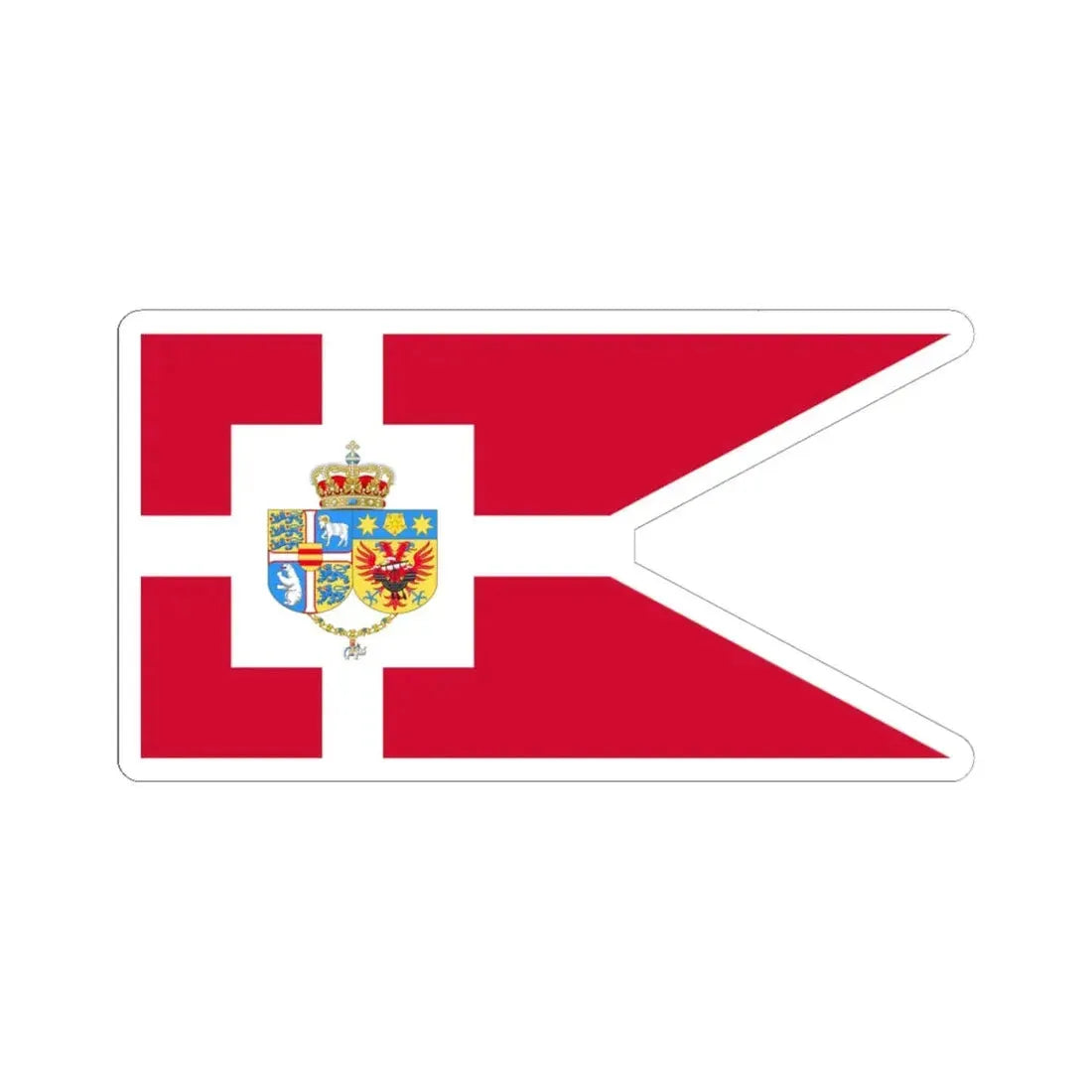 Standard of Queen Mary of Denmark 2025 (Denmark) STICKER Vinyl Kiss-Cut Decal 6 Inch White - The Sticker Space
