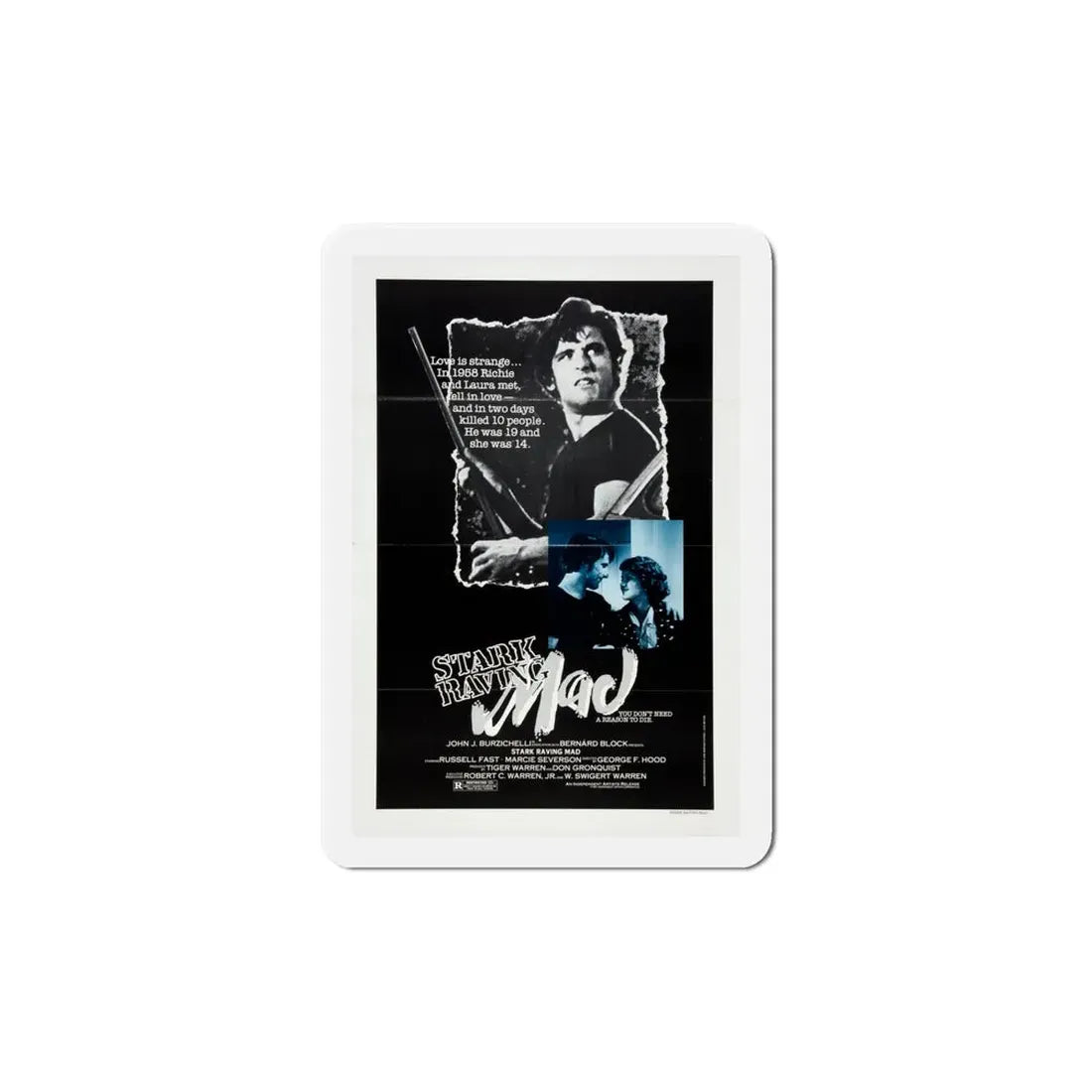 Stark Raving Mad 1983 Movie Poster Refrigerator Magnet 6 Inch - The Sticker Space