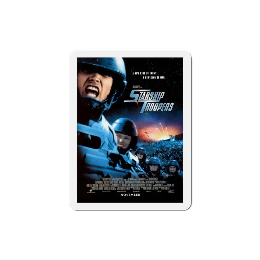 Starship Troopers 1997 Movie Poster Refrigerator Magnet 4 Inch - The Sticker Space