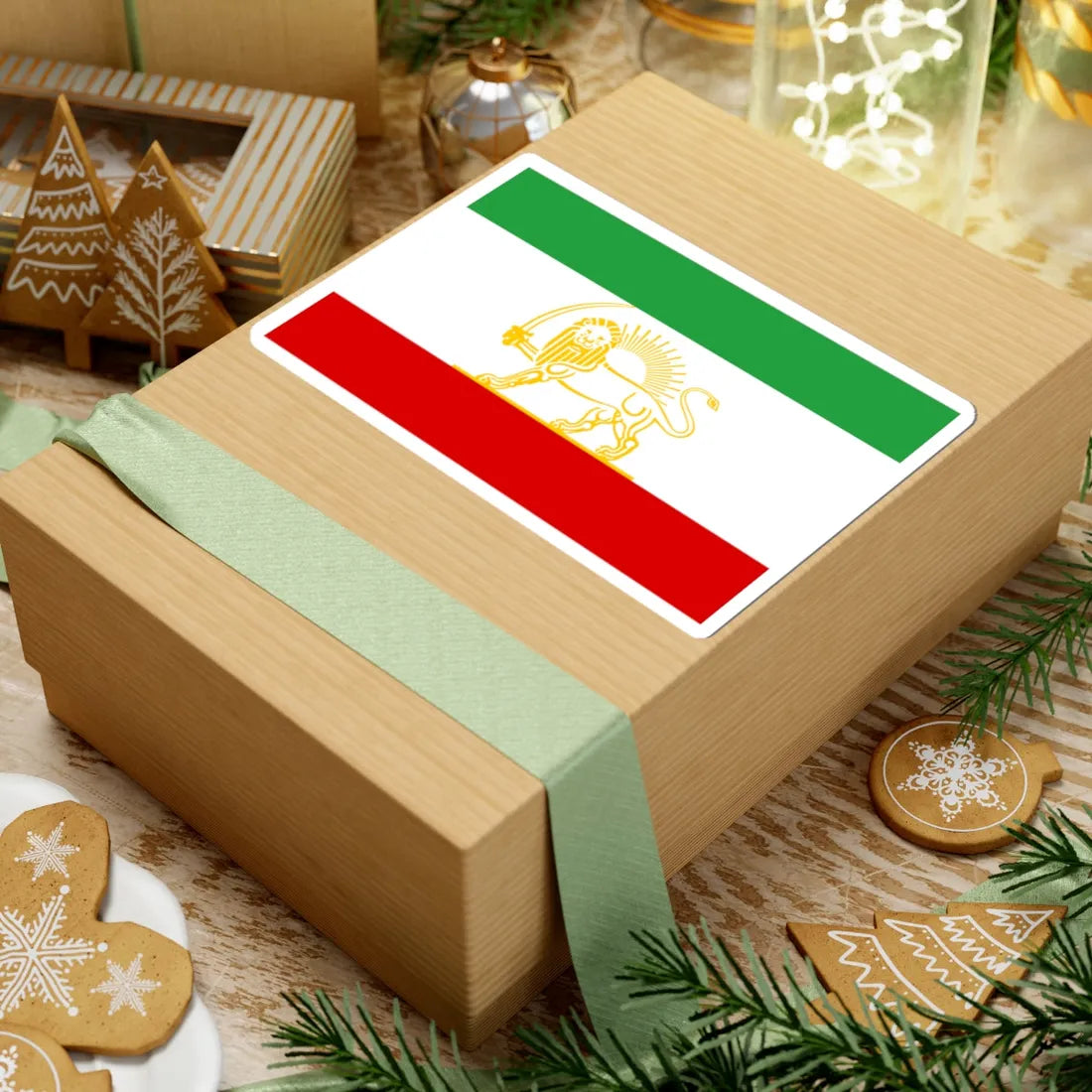 State Flag of Iran 1924 (Iran) STICKER Vinyl Kiss-Cut Decal - The Sticker Space