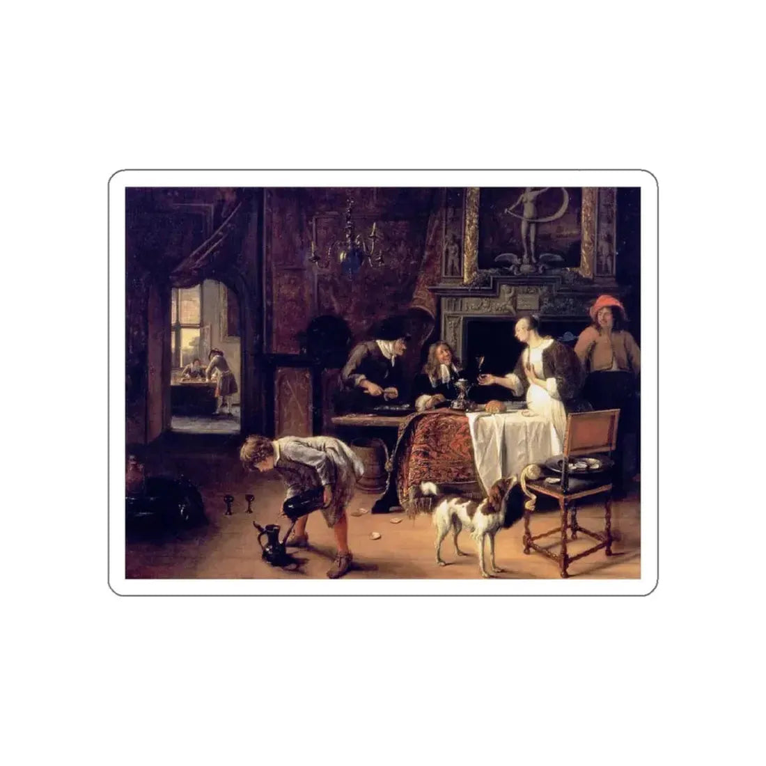 STEEN, Jan - Easy (Artwork) STICKER Vinyl Die-Cut Decal White Die-Cut 6 Inch - The Sticker Space