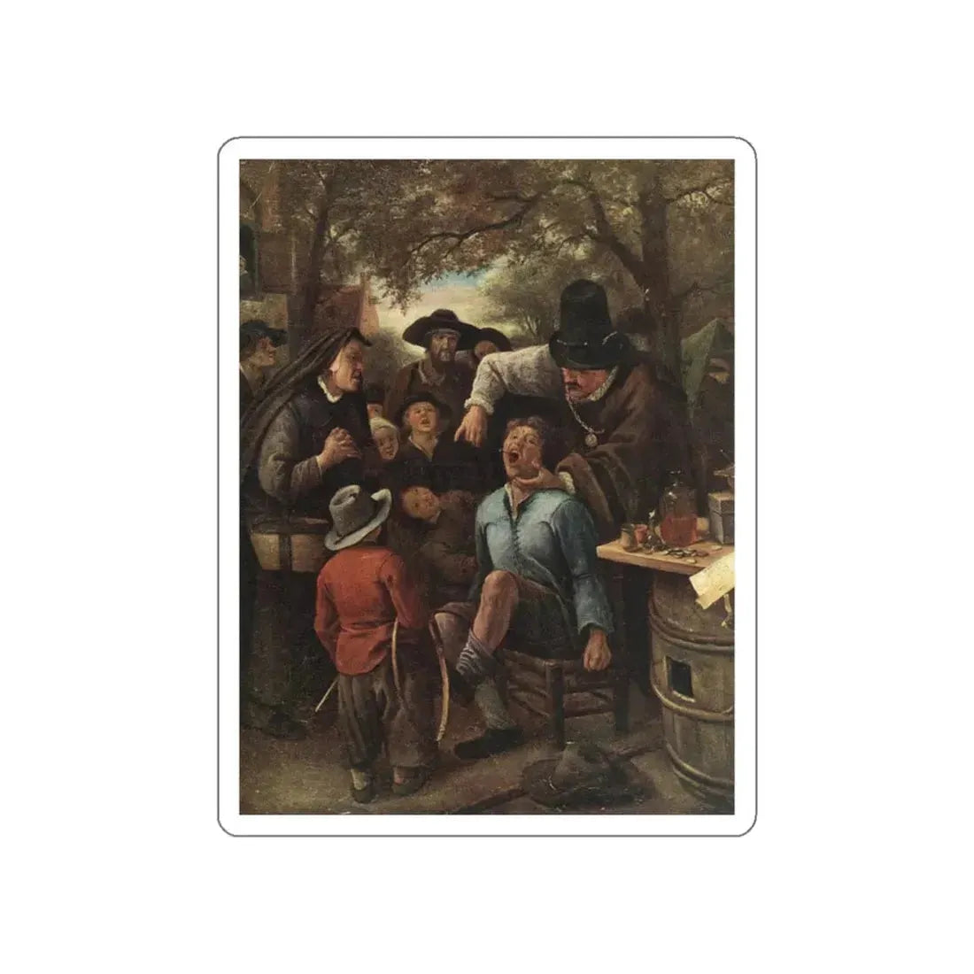 STEEN, Jan - The Quackdoctor (Artwork) STICKER Vinyl Die-Cut Decal White Die-Cut 6 Inch - The Sticker Space